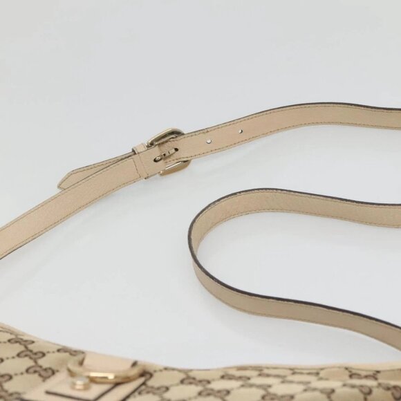 GUCCI GG Canvas Abbey Shoulder Bag Beige Gold 131326 Auth SW1474 - Picture 9 of 16